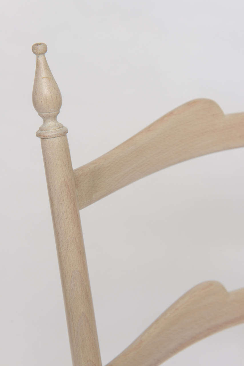Tall 50's Italian Ladder Back Chair For Sale at 1stDibs