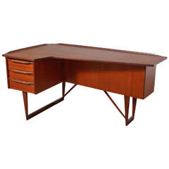 Peter Lovig Nielsen Boomerang Danish Modern Teak Desk