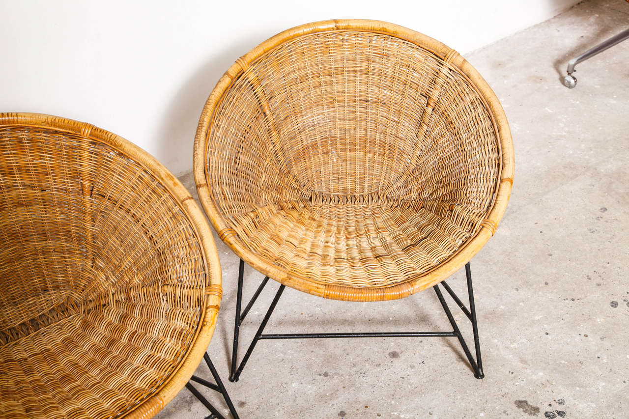 Rare Iconic Rattan Chairs Designed by Dirk Van Sliedrecht for Rohe Noordwolde 1