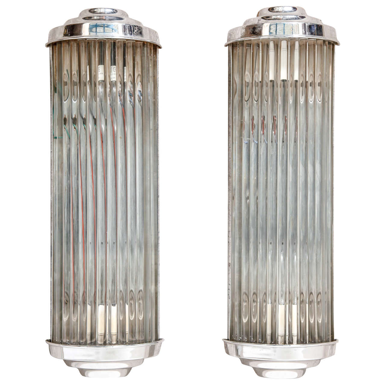 Sciolari Crystal Rod Sconces at 1stDibs