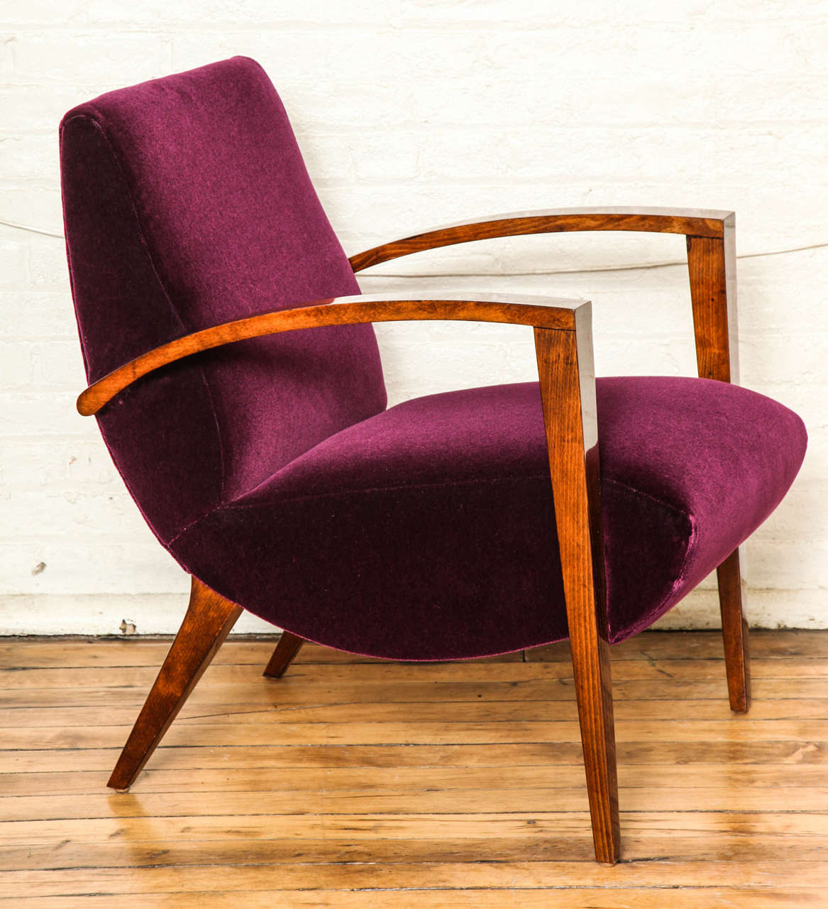 Mid-20th Century Chic Mid-Century Modern Pair of Armchairs For Sale