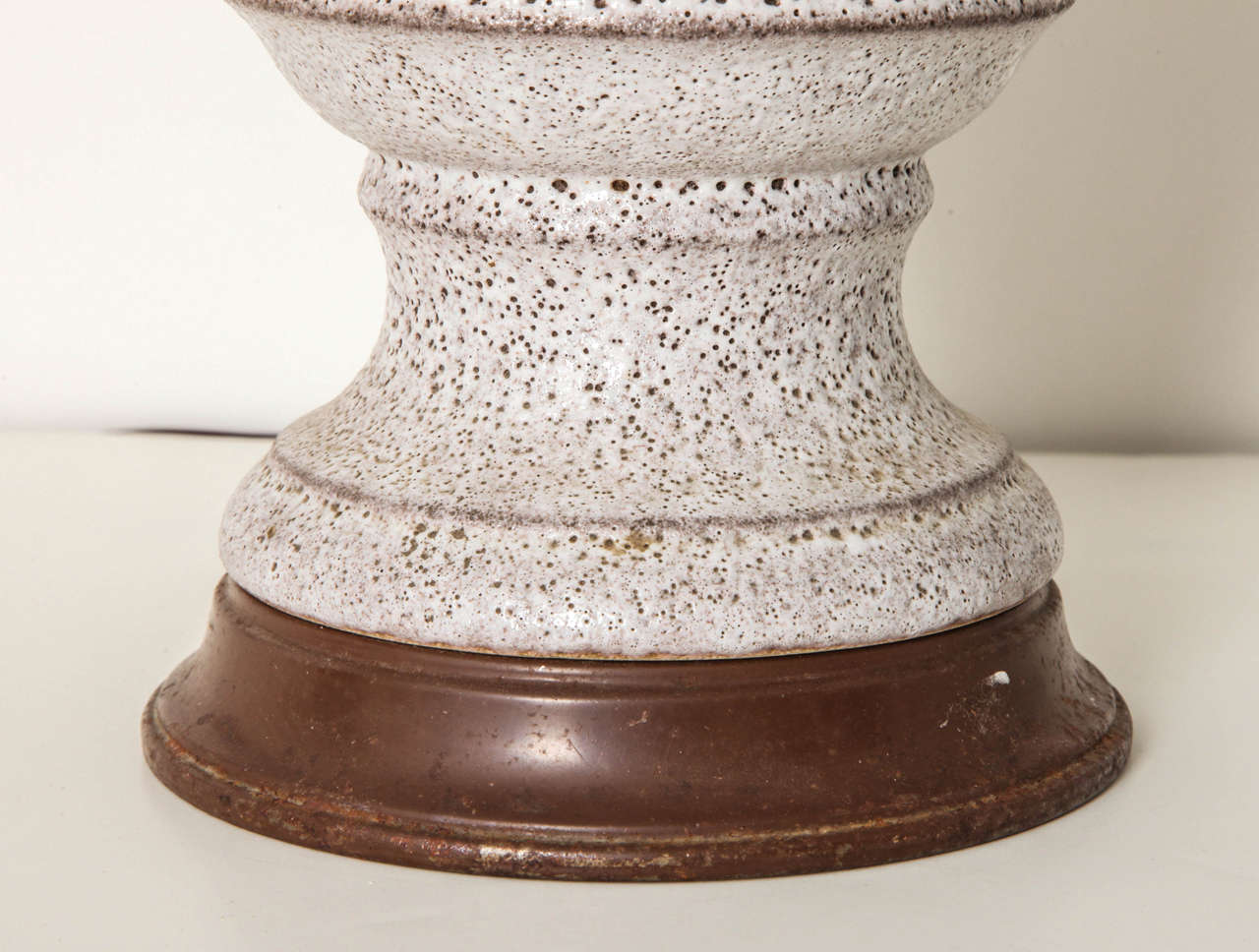 Mid-20th Century Baluster Form Pottery Lamp 1