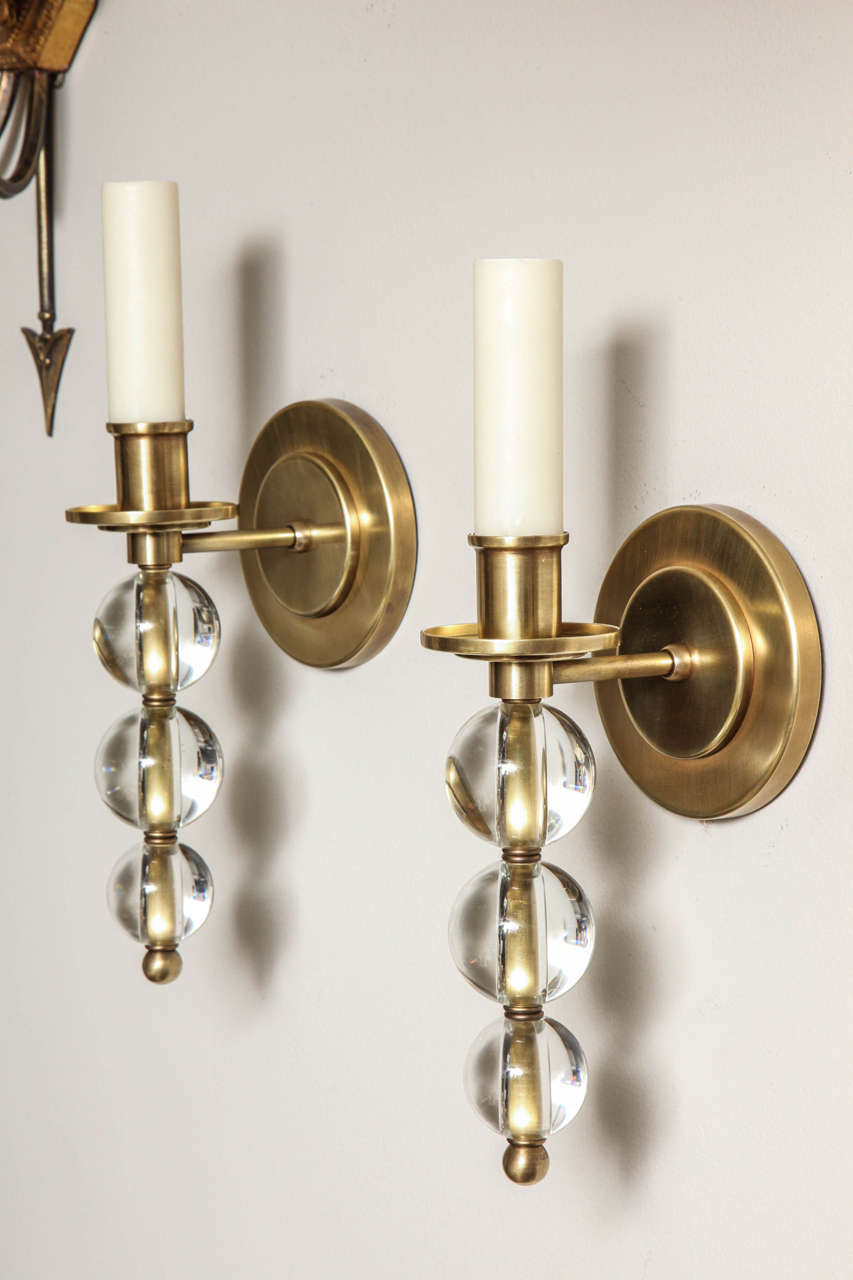 American Pair of Ephorus Single Light Sconces by David Duncan For Sale