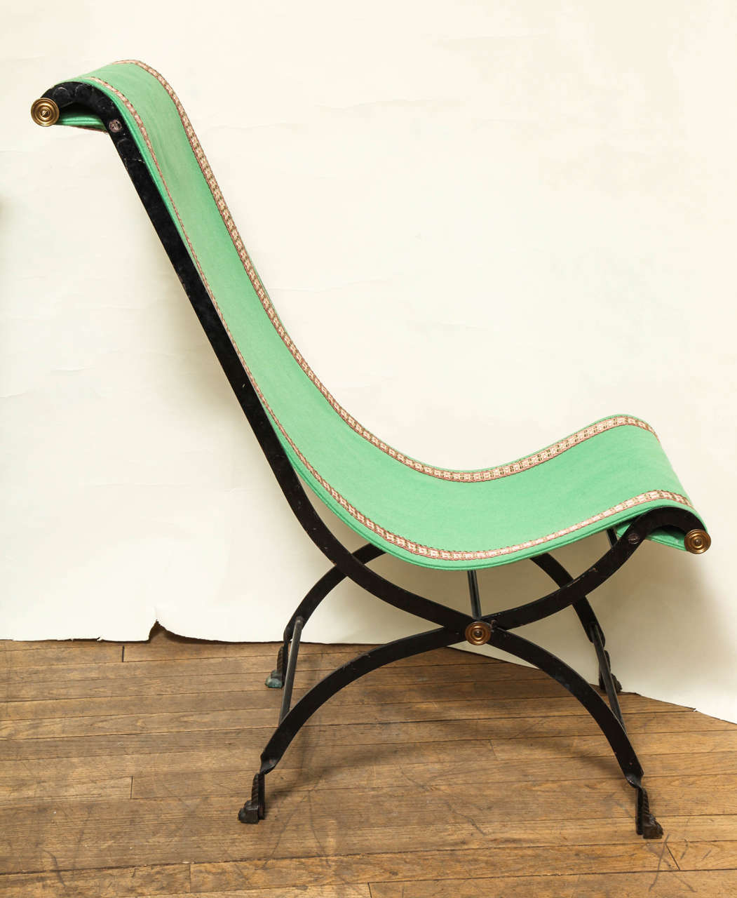 Pair of French Empire Style Campaign Chairs For Sale 1