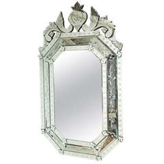 Vertical Octagonal Venetian Mirror