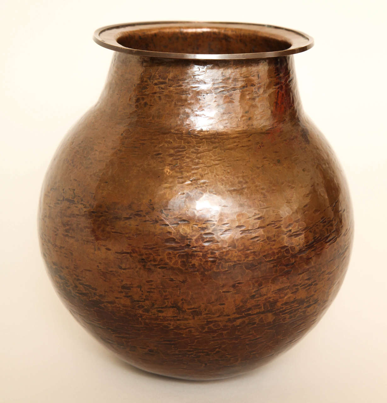 Alain Henry French Art Deco Copper Dinanderie Vase For Sale 1