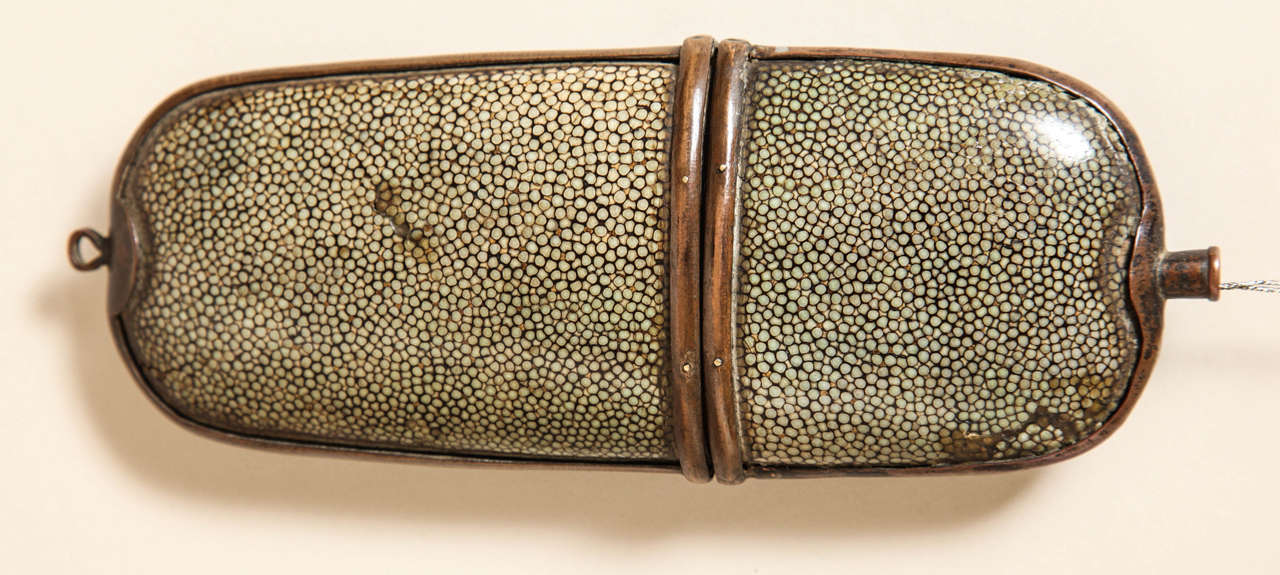 French Indo-Chinese Art Deco Shagreen Glasses Case In Excellent Condition In New York, NY