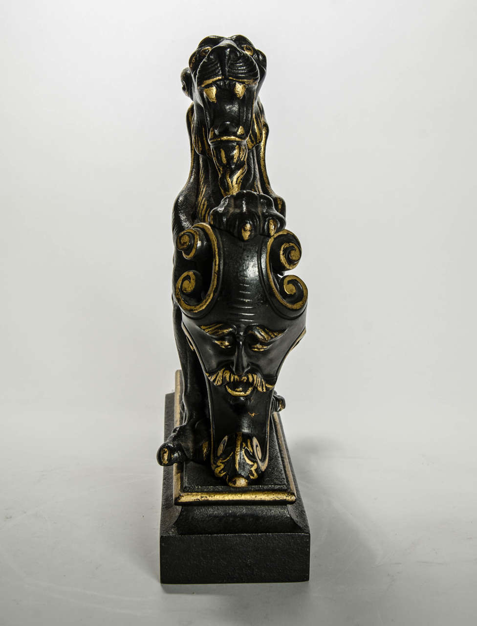 Bronze Door Stop in the Form of a Winged Griffon: English, circa 1850