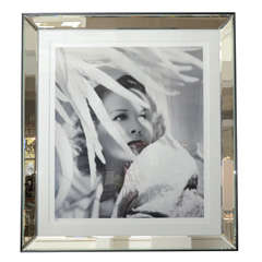 Vintage Photograph of Wendy Barrie in Beveled Mirrored Frame