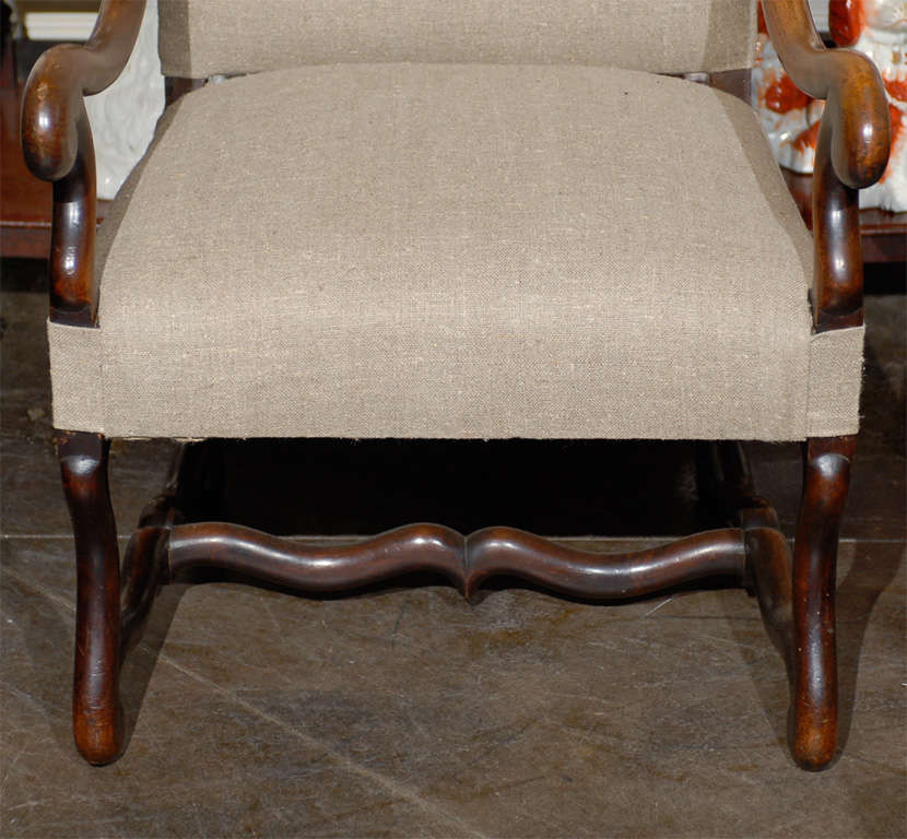 Wood Pair of French Arm Chairs