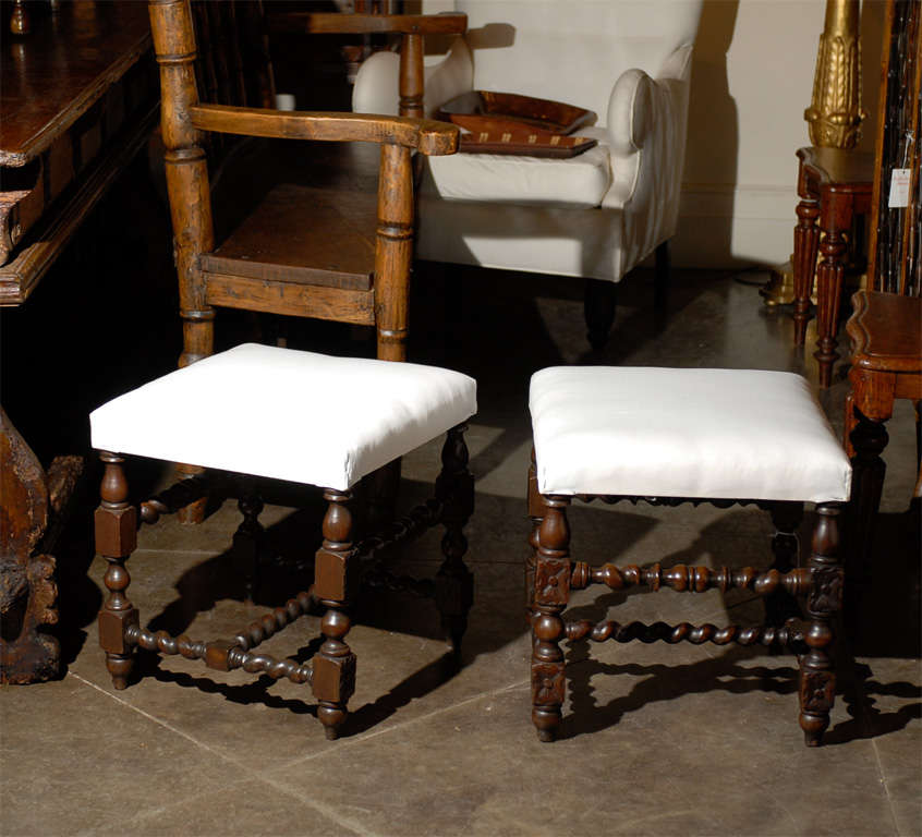 Pair of Barley Twist Stools