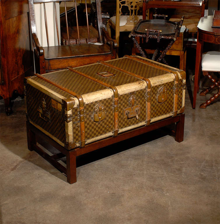 English Trunk on Custom Stand