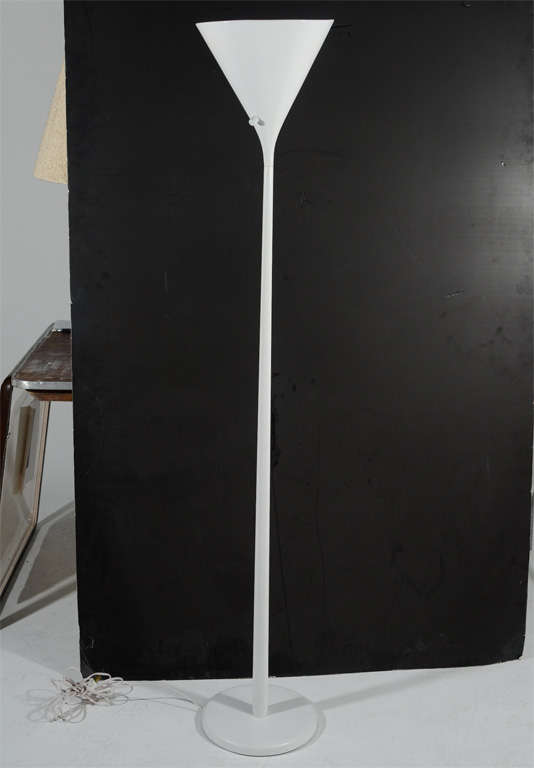 Pair of White Nessen Torchieres