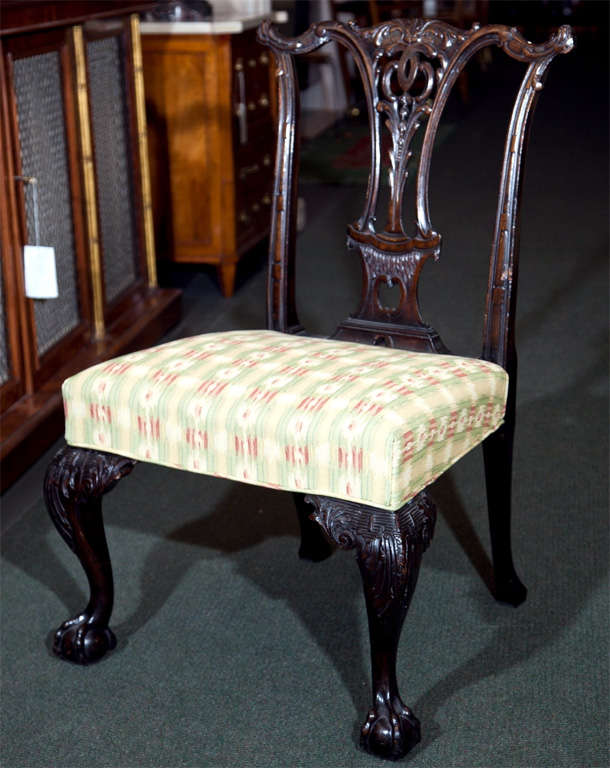 English Set of Six Mahogany Side Chairs For Sale