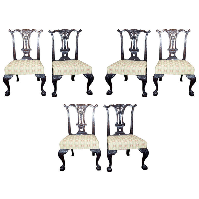 Set of Six Mahogany Side Chairs