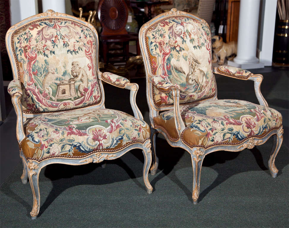 Pair of Louis XV Fauteuils