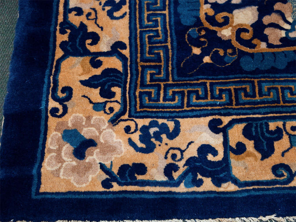 Mid-20th Century Chinese Blue and White Rug