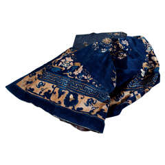 Tapis chinois bleu et blanc