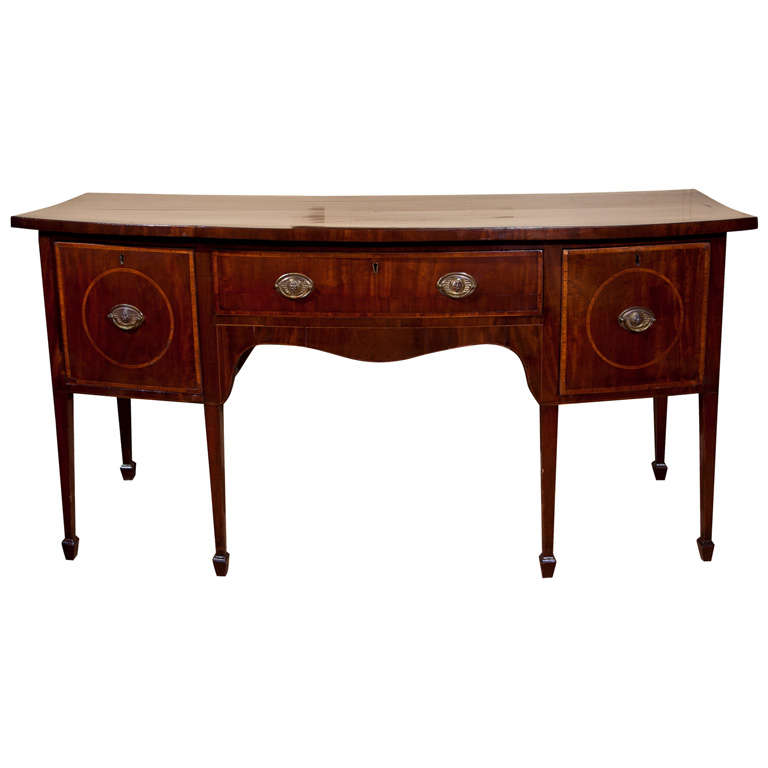 Baker Furniture Company Banded Bow Front Sideboard Heritage Collection
