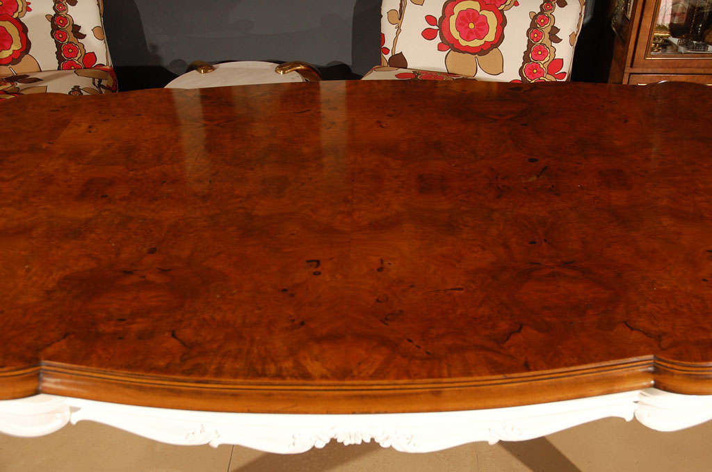 Rococo style dining table In Good Condition For Sale In South Pasadena, CA