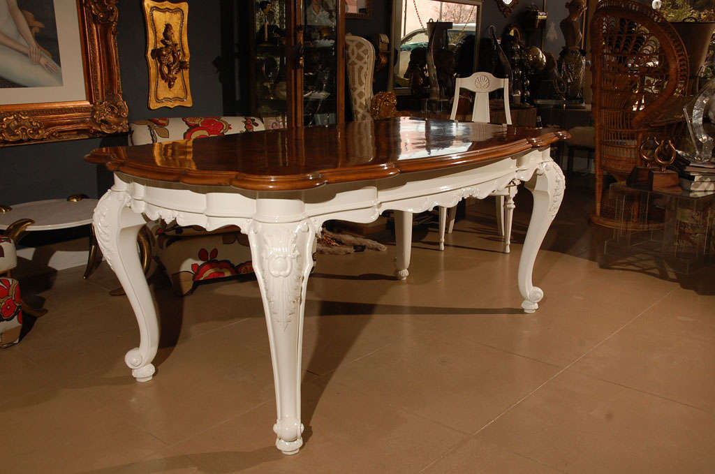 Rococo style dining table For Sale 2