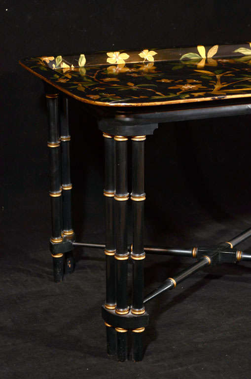 Regency style papiermache tray table For Sale at 1stDibs