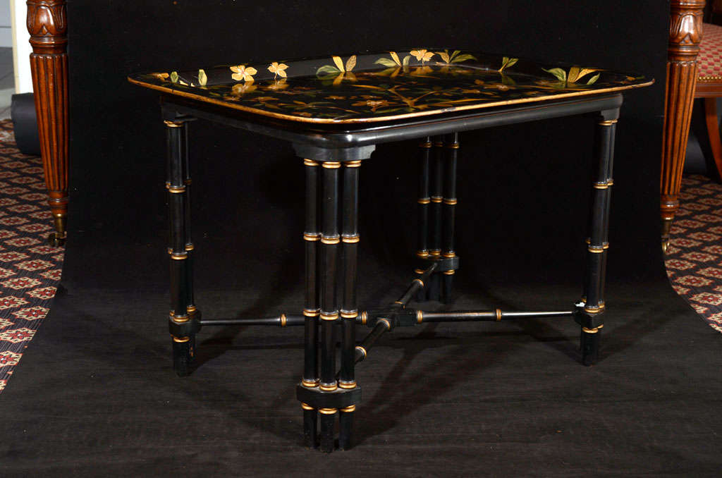 Regency style papiermache tray table For Sale at 1stDibs