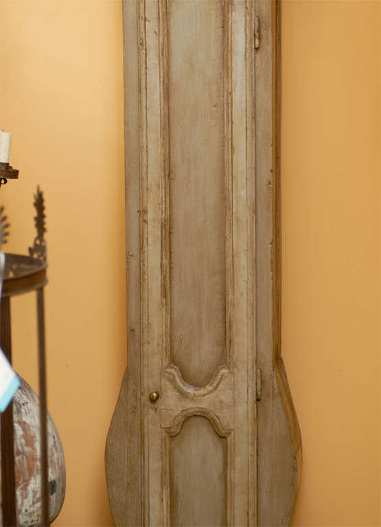 Glass Tall 18th-19th Century French Painted Floor Longcase Clock For Sale