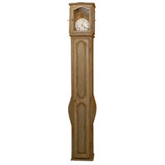 Tall 18th-19th Century French Painted Floor Longcase Clock