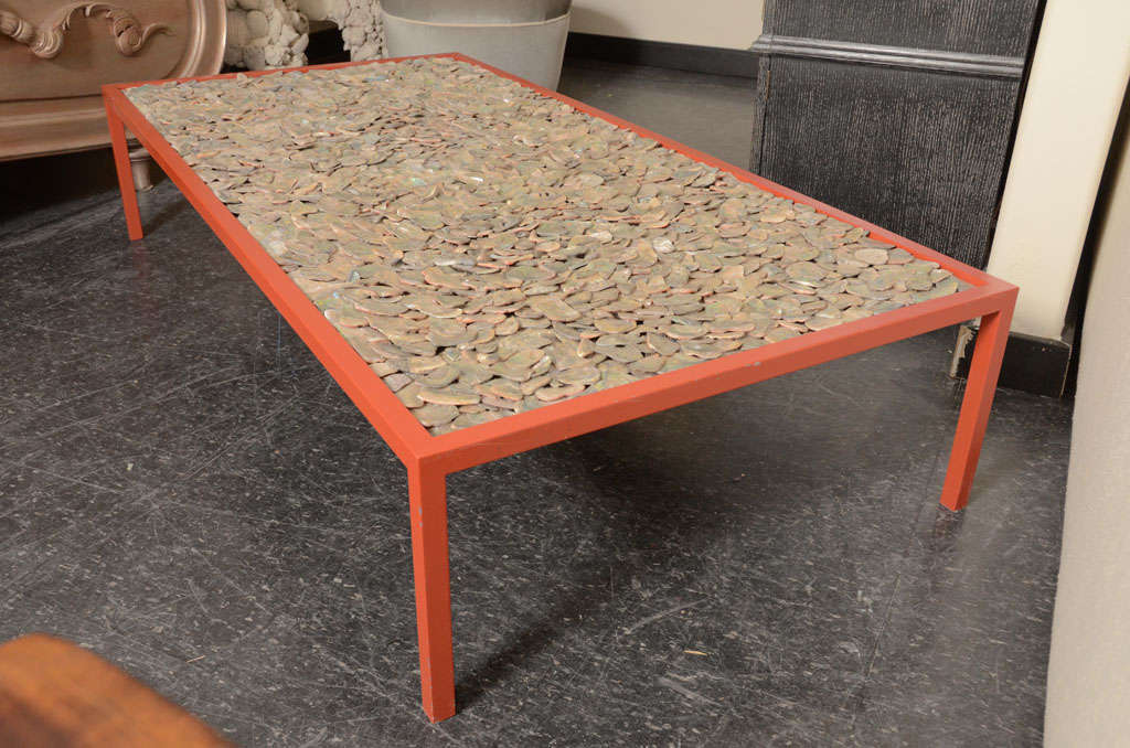 Large Inlaid Abalone Coffee Table