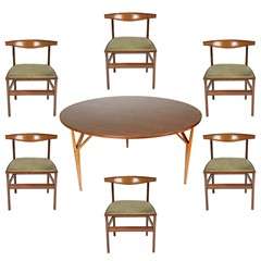 Danish Dining Table and Six Chairs