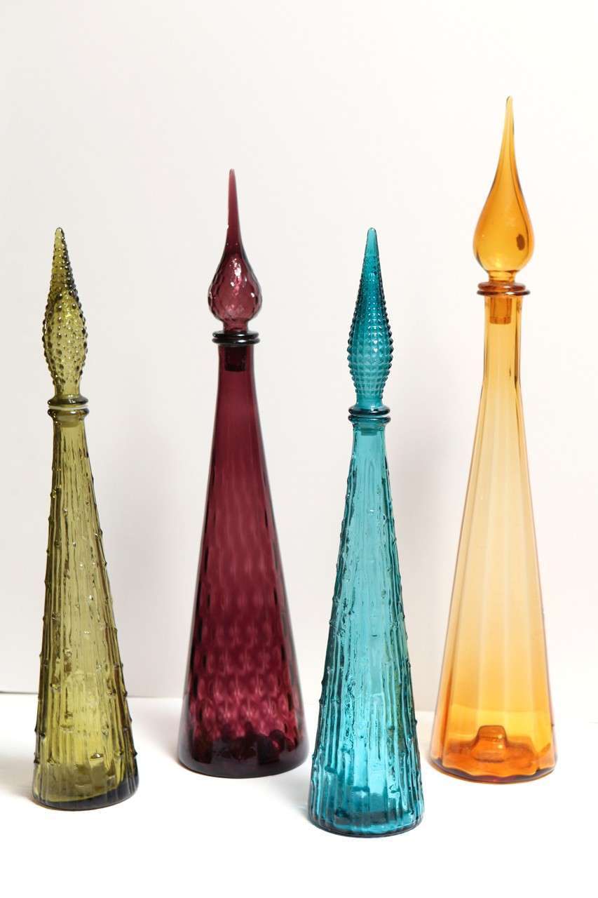 Assorted Mid-century Murano Bottles