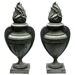Pair Of French Bronze Urns