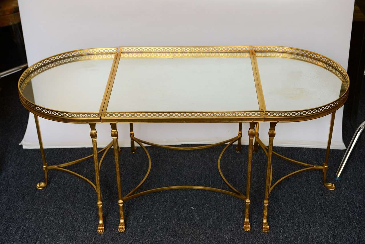 Neoclassical French Dore Bronze Coffee Table