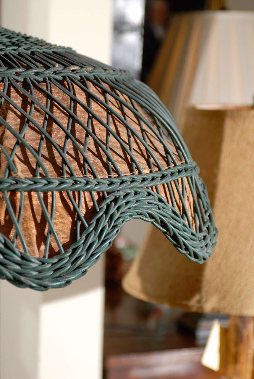 C.1920s American Wicker Floor Lamp 2