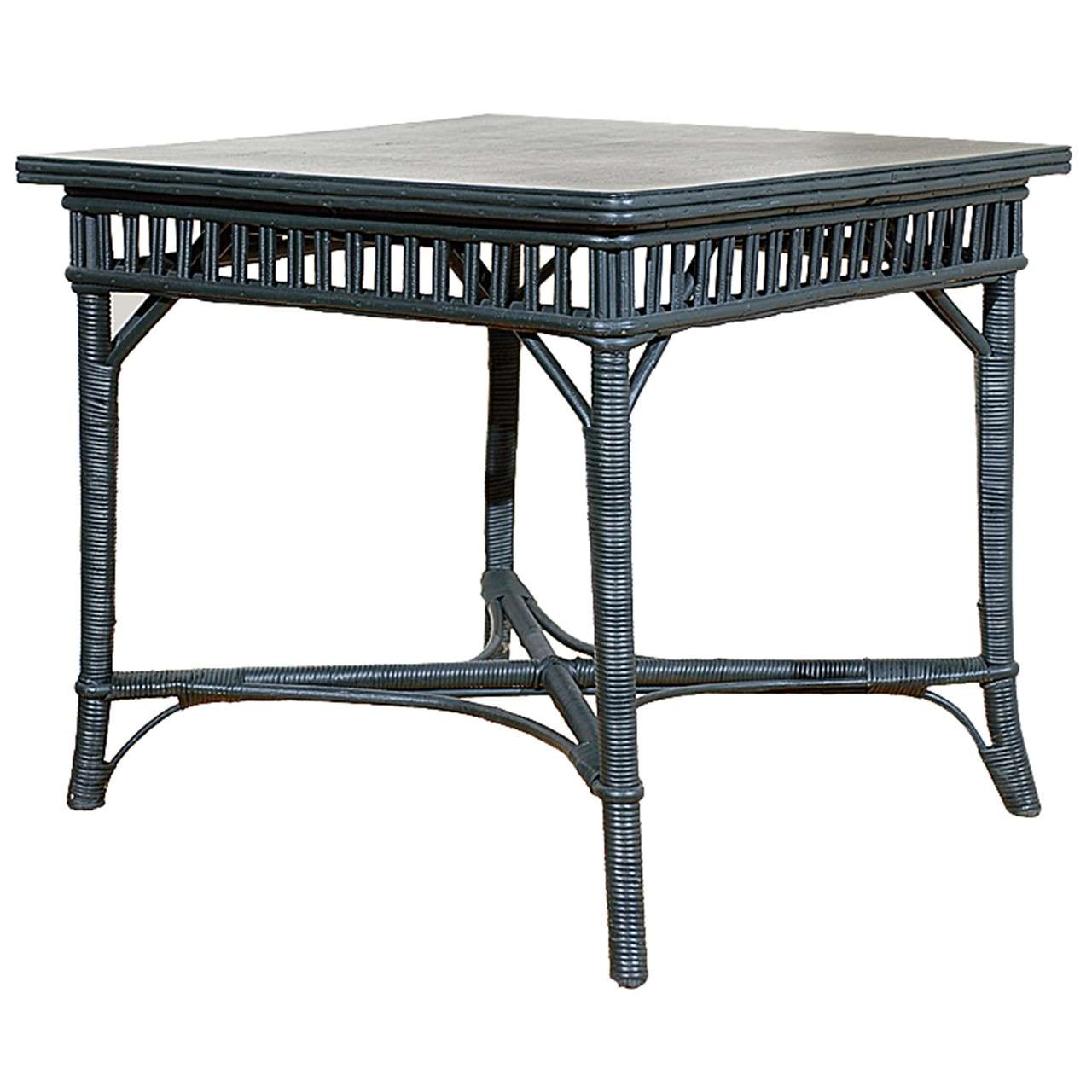 C.1930s American Wicker Game Table