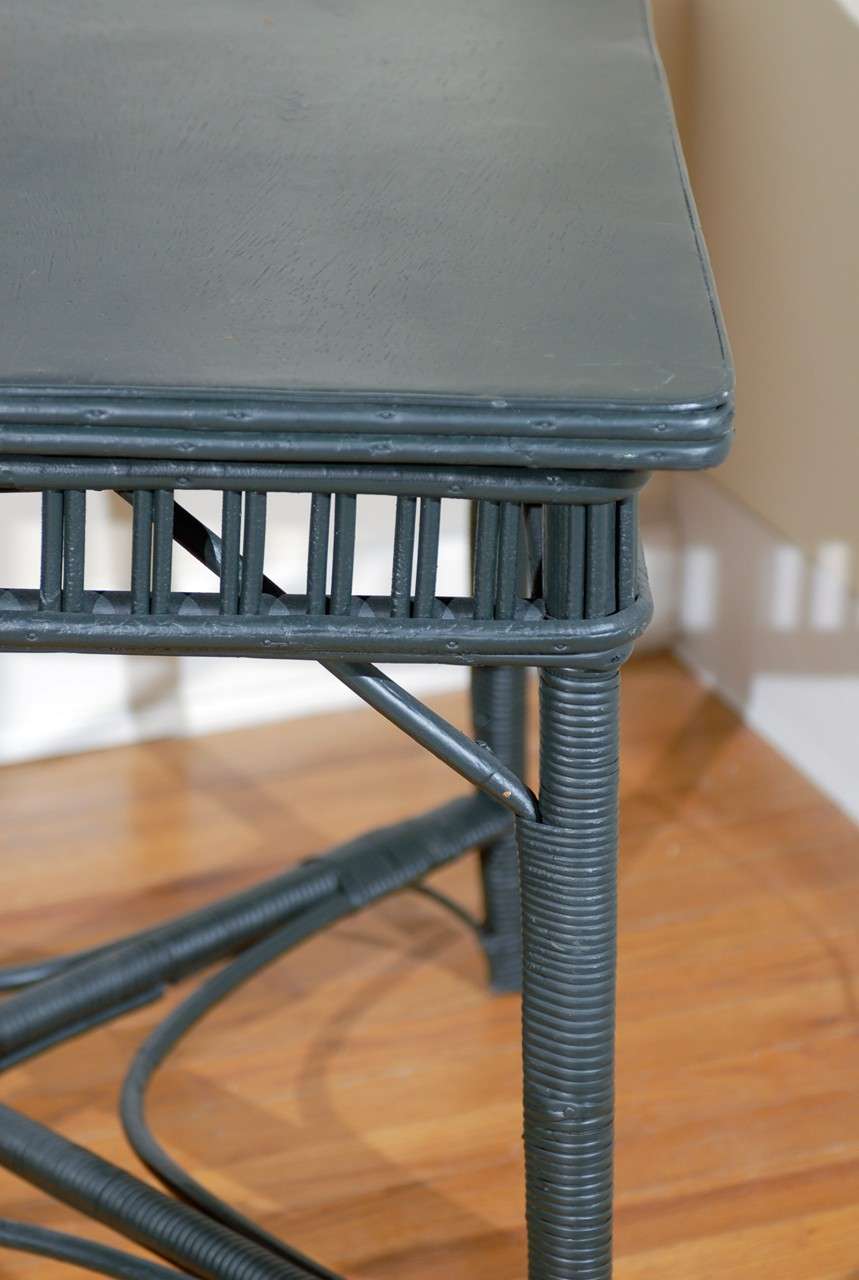 C.1930s American Wicker Game Table 1