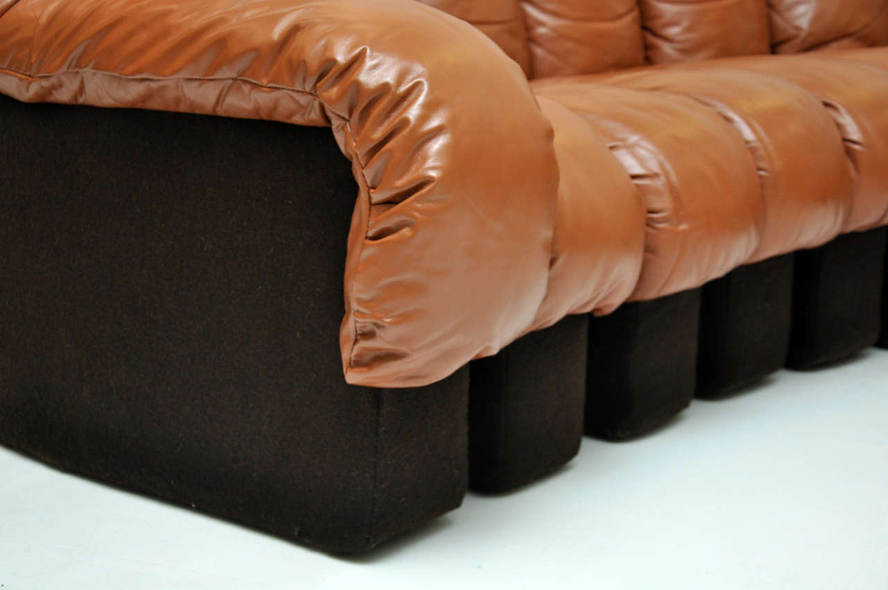Leather De Sede non-stop sofa DS-600