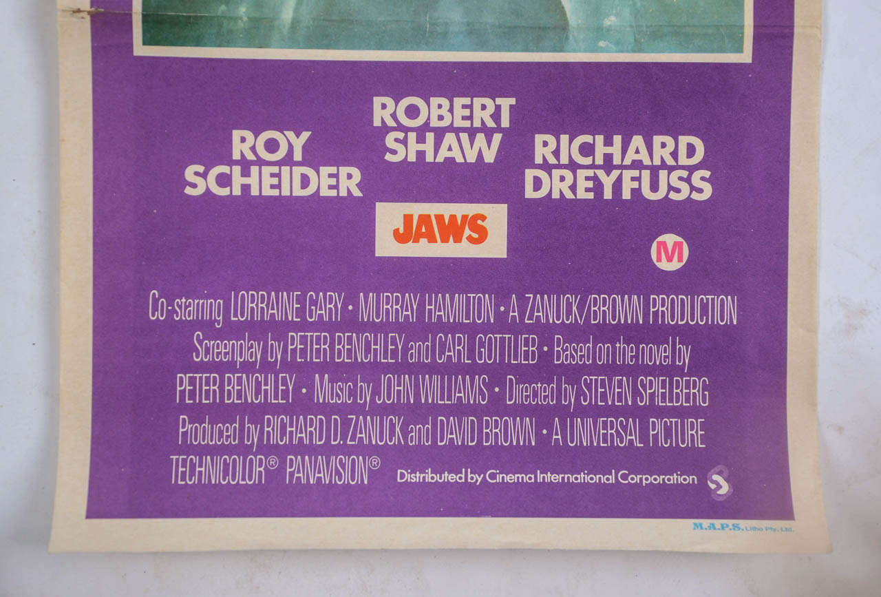 20th Century Original Film Poster 'jaws' (australian)