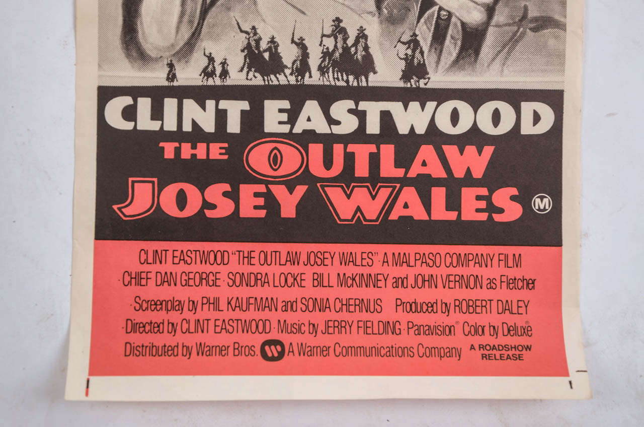 20th Century Original Film Poster 'the Outlaw Josey Wales' (Australian)
