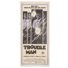 Vintage ORIGINAL FILM  POSTER 'TROUBLE MAN' (Australian)