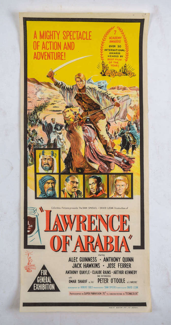 This is an original poster for the 1962 film 'Lawrence of Arabia'

Director David Lean
Starring Peter O'Toole