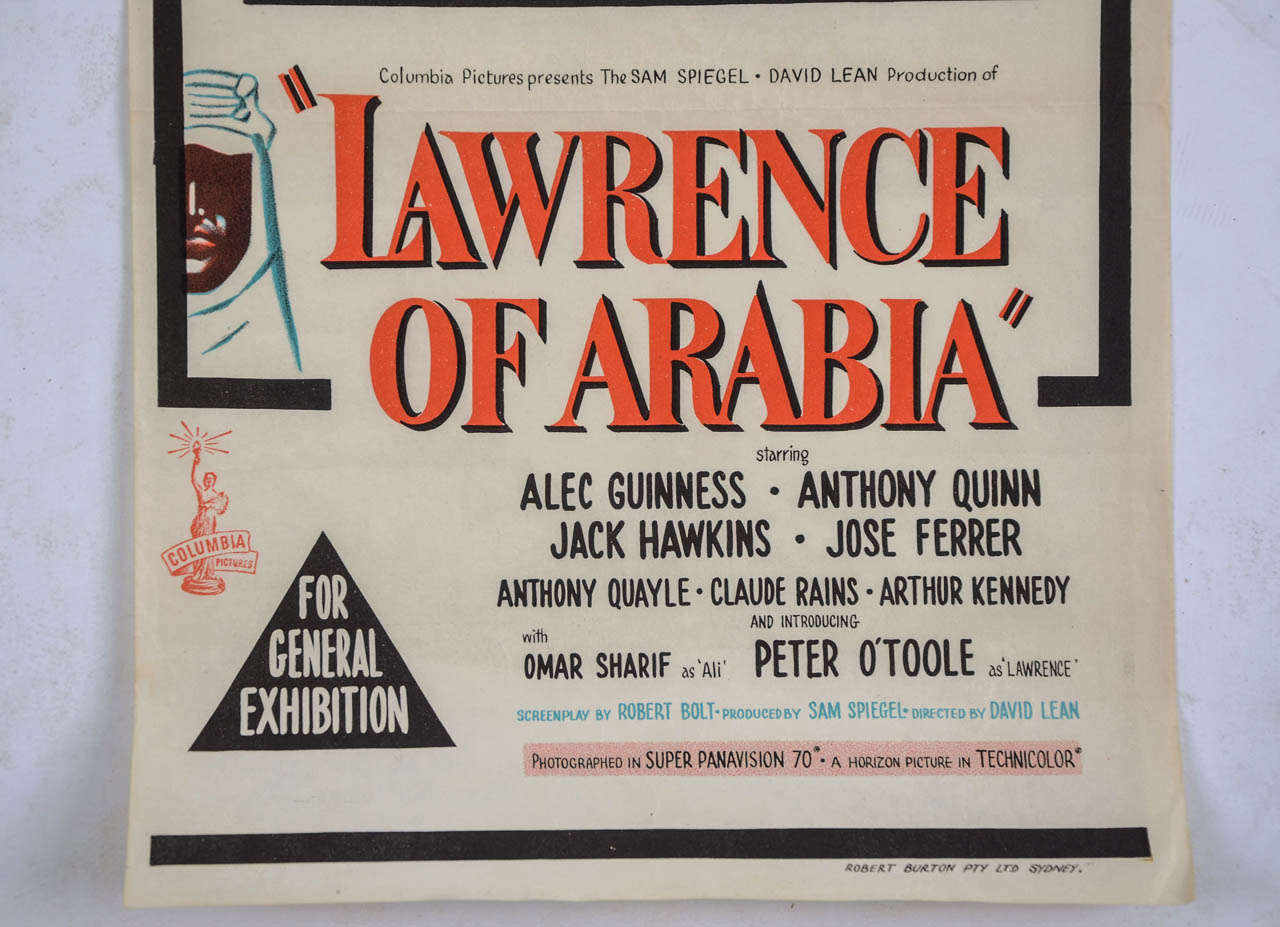 Original Film Poster 'Lawrence of Arabia' (Australian) 1