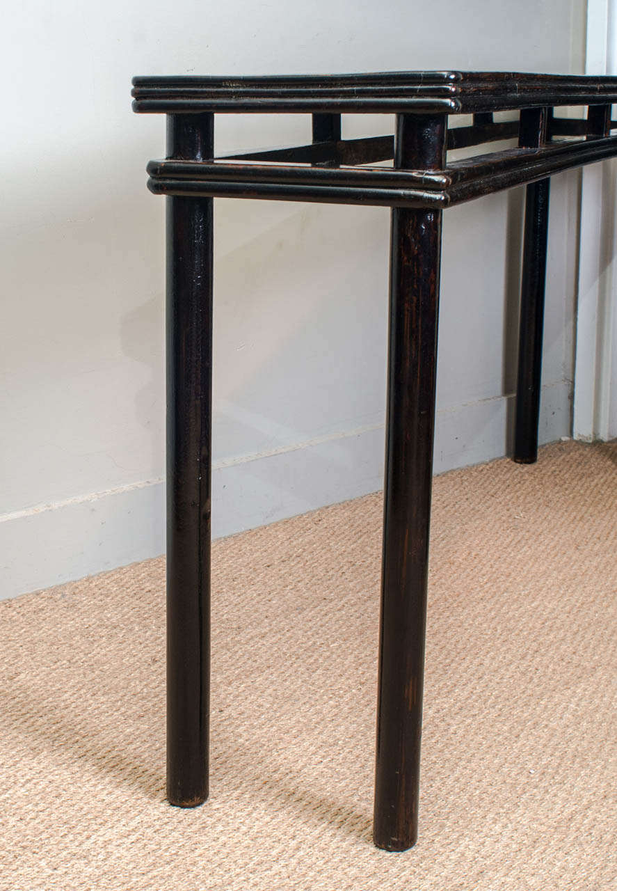 18th Century and Earlier Lacquered Long and Narrow Console Table, 18th Century