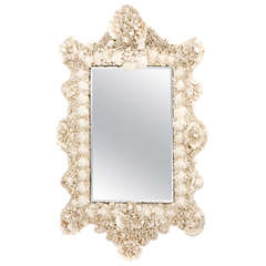 Grotto Style Shell Encrusted Wall Mirror
