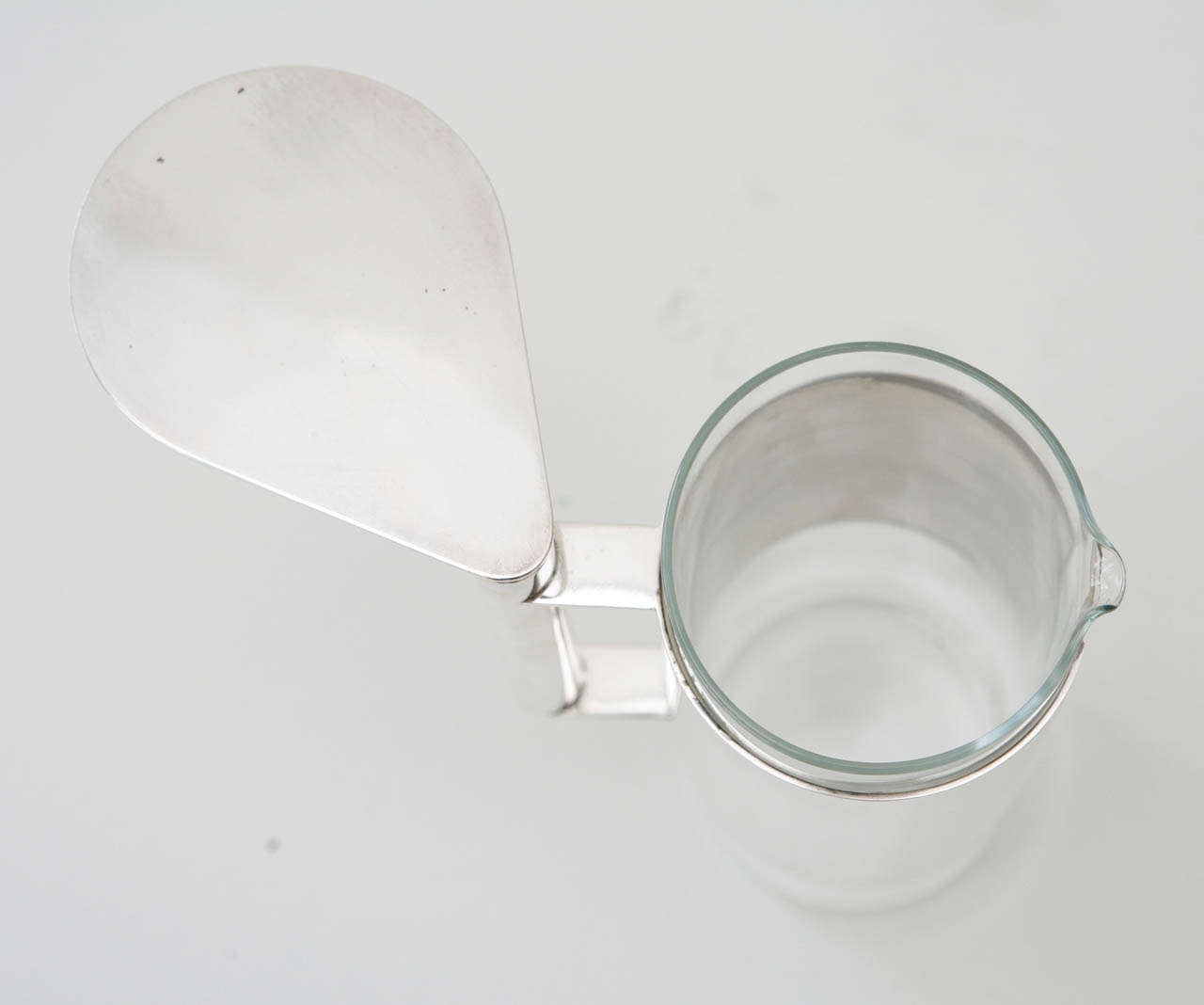 Silver Plate & Glass Pitcher by Lino Sabattini 4