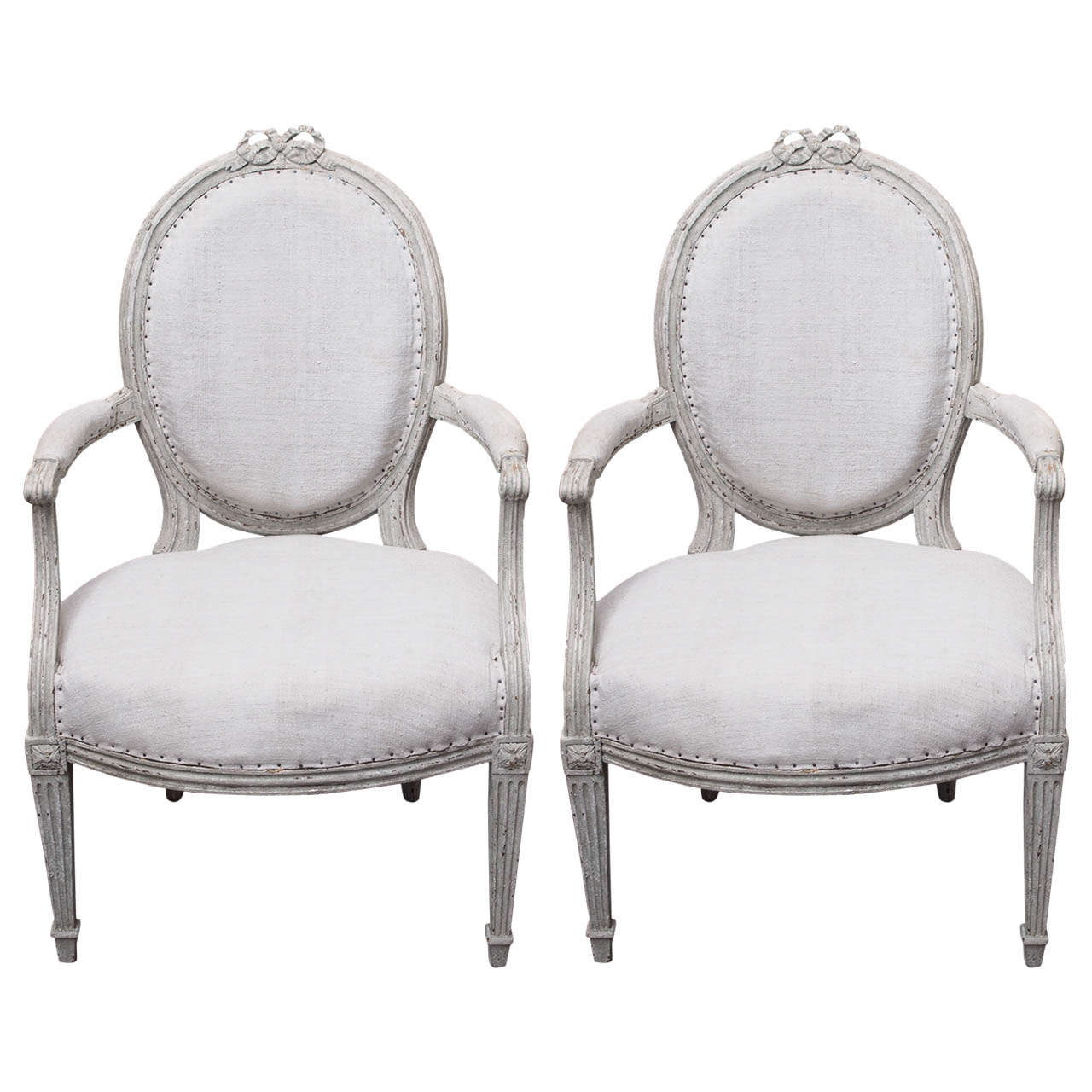 Pair Of French 19th Century Armchairs For Sale