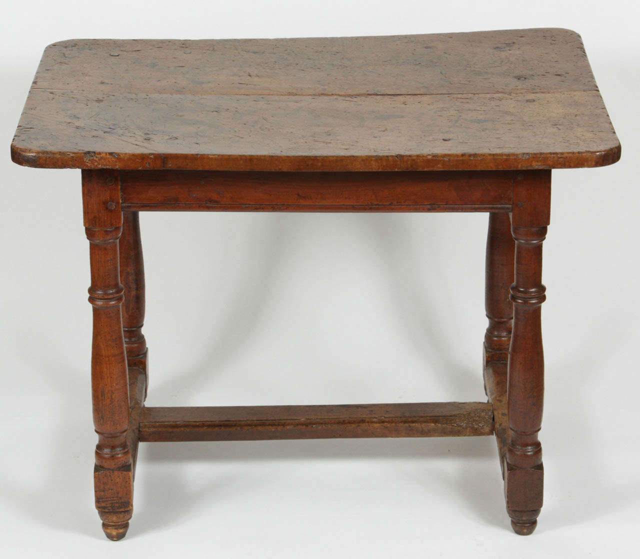 French Walnut Table with Stretcher For Sale