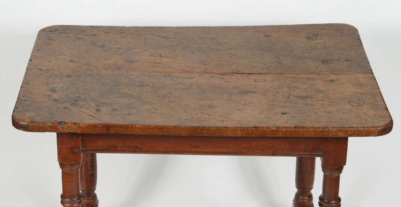 Walnut Table with Stretcher For Sale 1