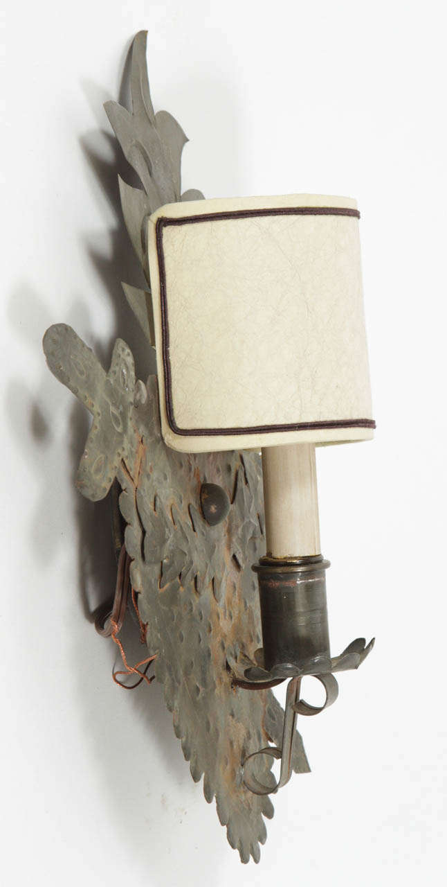 Pair of Antique Mexican Heart Sconces at 1stdibs